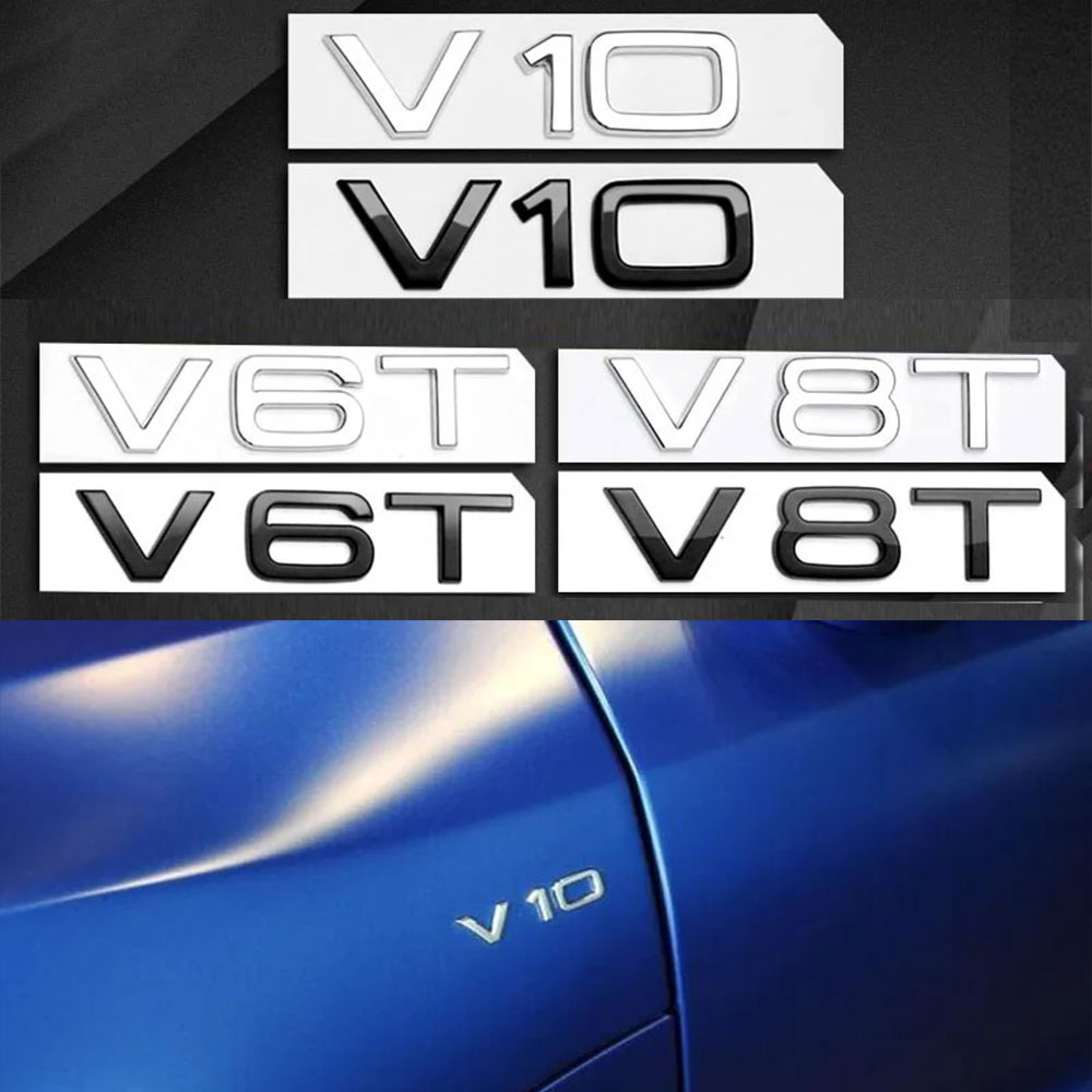 Car Accessories Logo - Emblema 3D ABS Cromado Negro V6T