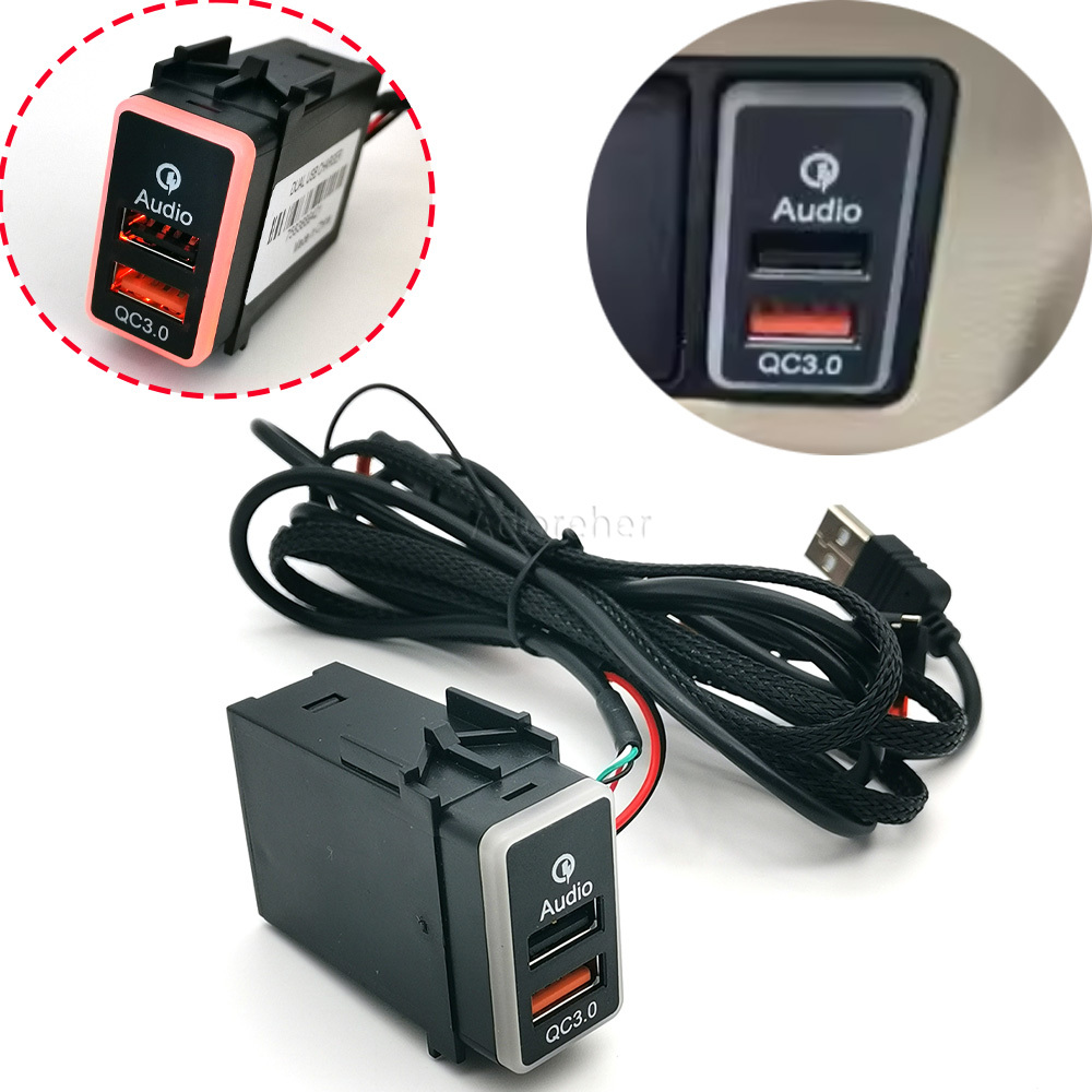 Car Accessories Nissan Xtrail - Adaptador de Entrada USB QC3.0 de