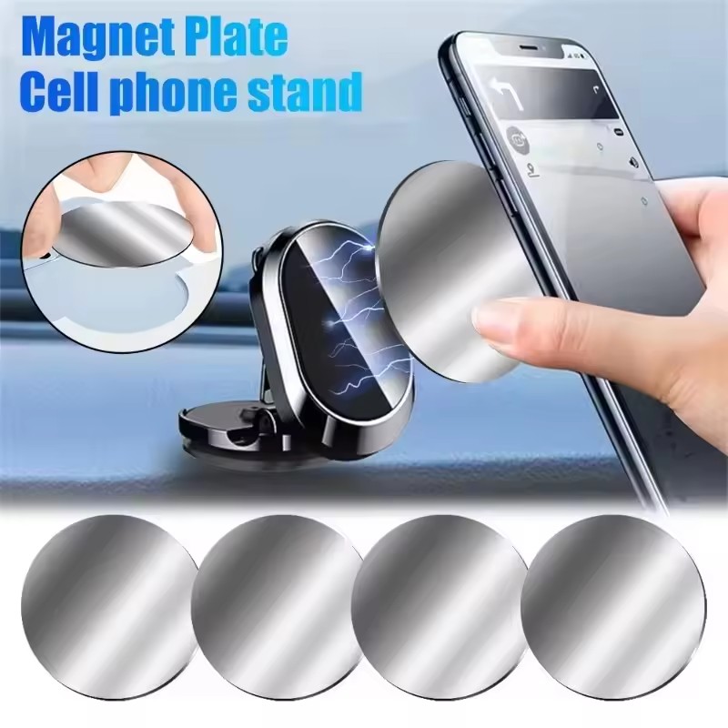 Car Accessories Gifts - 50/1PCS Placa Metálica Redonda para Soporte